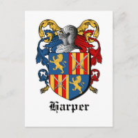 ARMES À MANTEAU HARPER - crête de famille harper