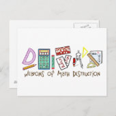 Carte Postale Armes De Destruction Mathématique (Devant / Derrière)