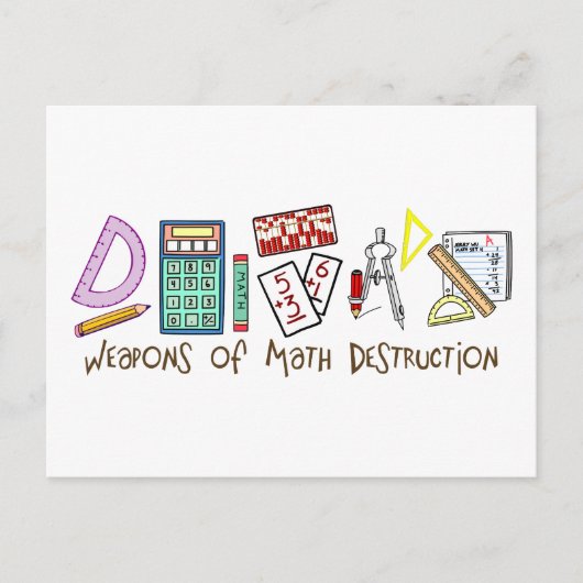 Carte Postale Armes De Destruction Mathématique (Devant)