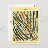 Carte Postale Armes indiennes, russes et turques (Devant / Derrière)