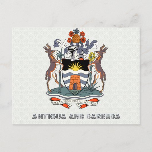 Carte Postale Armoiries d'Antigua-et-Barbuda (Devant)