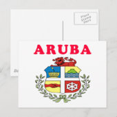 Carte Postale Armoiries D'Aruba Designs (Devant / Derrière)
