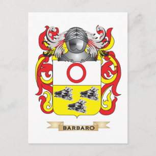 Carte Postale Armoiries de Barbaro (crête de famille)