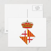 Carte postale Armoiries de Barcelone (Devant / Derrière)