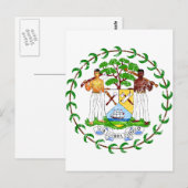 Carte Postale Armoiries De Belize (Devant / Derrière)