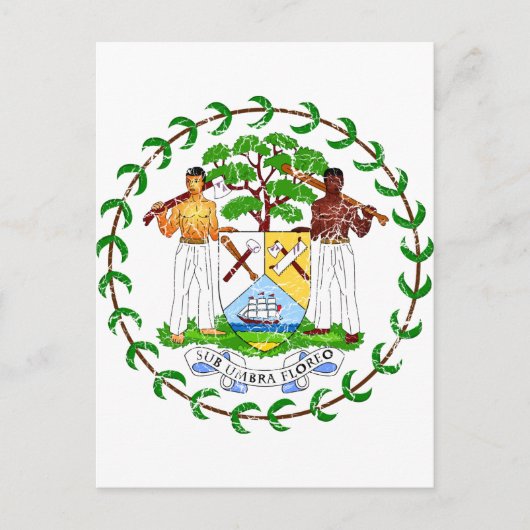 Carte Postale Armoiries De Belize (Devant)
