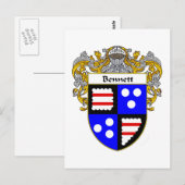 Carte Postale Armoiries de Bennett (mannequin) (Devant / Derrière)