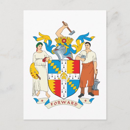 Carte Postale Armoiries de Birmingham (Devant)