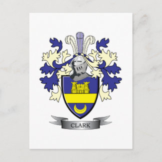 Carte Postale Armoiries de Clark Family Crest