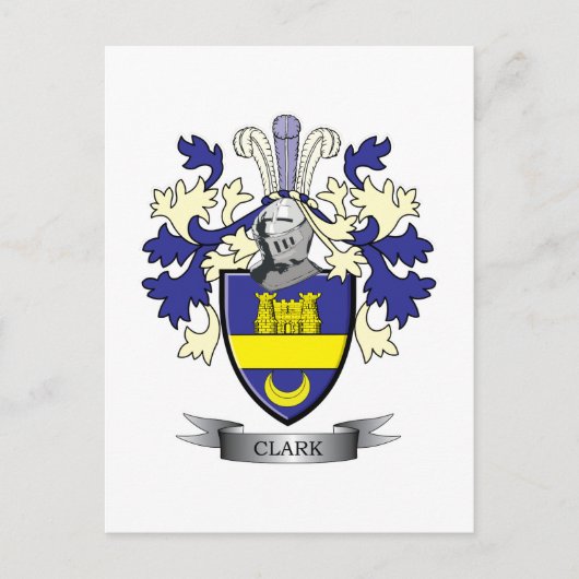 Carte Postale Armoiries de Clark Family Crest (Devant)