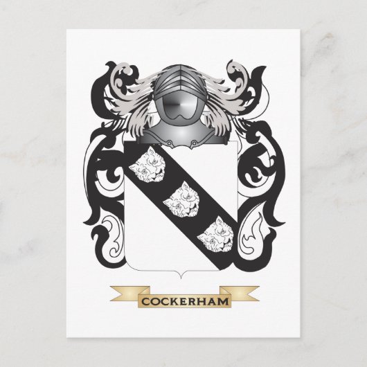 Carte Postale Armoiries de Cockerham (Devant)