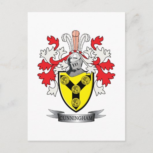 Carte Postale Armoiries de Cunningham Family Crest (Devant)