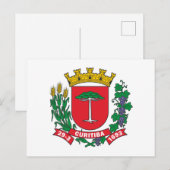 Carte Postale Armoiries de Curitiba, Brésil (Devant / Derrière)