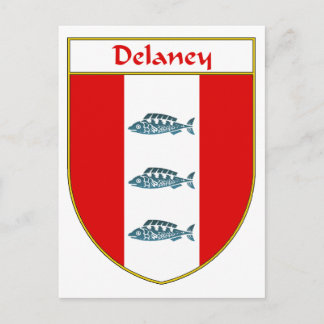 Carte Postale Armoiries de Delaney/crête de famille