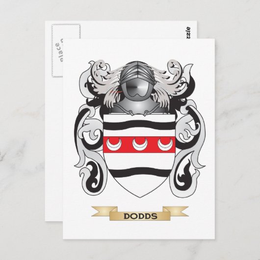 Carte Postale Armoiries de Dodds (Devant / Derrière)