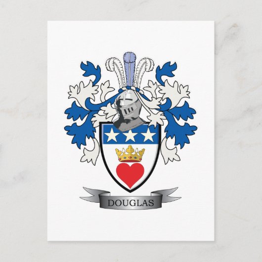 Carte Postale Armoiries de Douglas Family Crest (Devant)