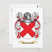 Carte Postale Armoiries de Fitzgerald (Devant / Derrière)