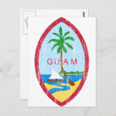 Carte Postale Armoiries De Guam (Devant / Derrière)