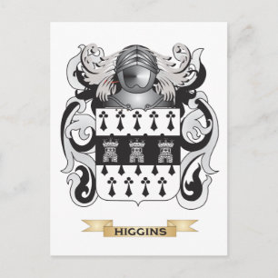 Carte Postale Armoiries de Higgins (crête de famille)
