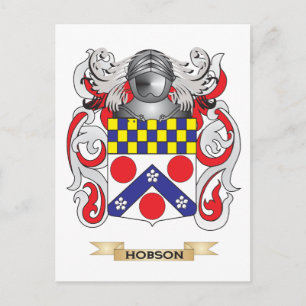 Carte Postale Armoiries de Hobson (crête de famille)