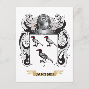 Carte Postale Armoiries de Janssen (crête de famille)