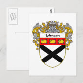 Carte Postale Armoiries de Johnson (mannequins) (Devant / Derrière)