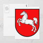 Carte Postale Armoiries de la Basse-Saxe (Devant / Derrière)