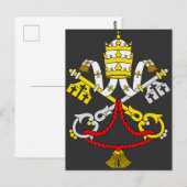 Carte Postale Armoiries de la Cité du Vatican (Devant / Derrière)