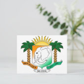 Carte Postale Armoiries de la Côte d'Ivoire (Debout devant)
