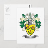 Carte Postale Armoiries de la famille Hunter (Devant / Derrière)