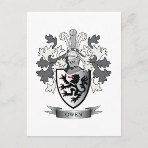 Carte Postale Armoiries de la famille Owen Crest
