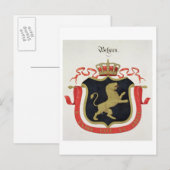 Carte Postale Armoiries de la famille royale belge, d'une collec (Devant / Derrière)