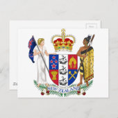 Carte Postale Armoiries de la Nouvelle-Zélande (Devant / Derrière)