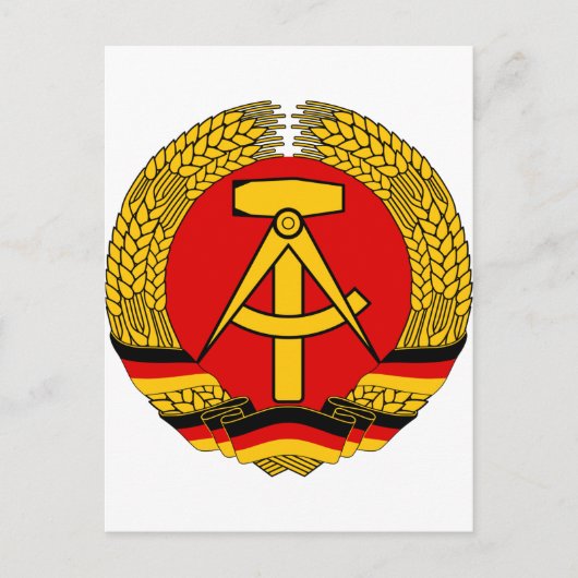 Carte Postale Armoiries de la RDA (Devant)