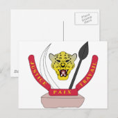 Carte Postale Armoiries de la République démocratique du Congo (Devant / Derrière)