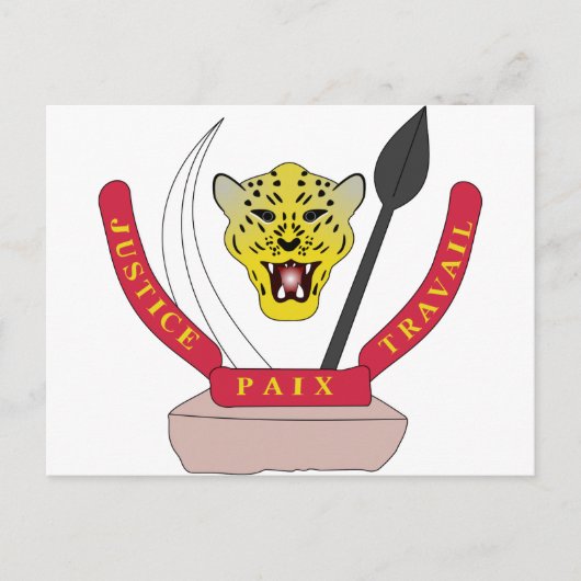 Carte Postale Armoiries de la République démocratique du Congo (Devant)