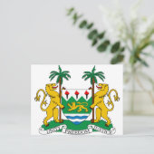 Carte Postale Armoiries de la Sierra Leone (Debout devant)
