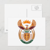 Carte postale Armoiries de l'Afrique du Sud (Devant / Derrière)