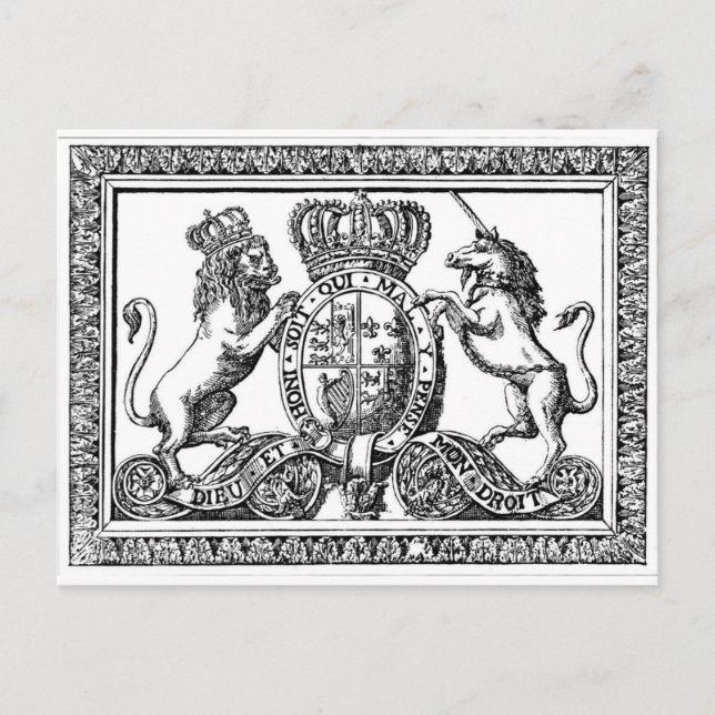 Carte Postale Armoiries de l'Angleterre (Devant)
