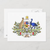 Carte Postale Armoiries de l'Australie (Devant / Derrière)