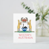 Carte Postale Armoiries de l'Australie occidentale (Debout devant)