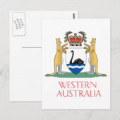 Carte Postale Armoiries de l'Australie occidentale (Devant / Derrière)