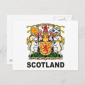Carte Postale Armoiries De L'Écosse (Devant / Derrière)