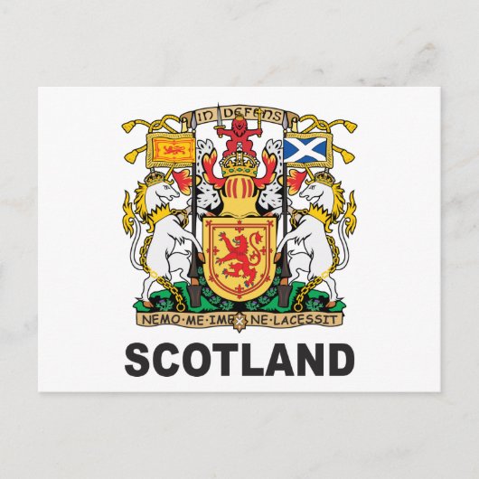 Carte Postale Armoiries De L'Écosse (Devant)