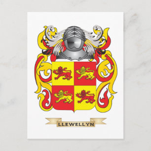 Carte Postale Armoiries de Llewellyn (crête de famille)