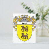 Carte Postale Armoiries de Lopez (manteaux) (Debout devant)