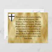 Carte Postale Armoiries de l'Ordre teutonique (Devant / Derrière)