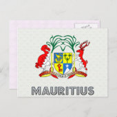 Carte Postale Armoiries de Maurice (Devant / Derrière)