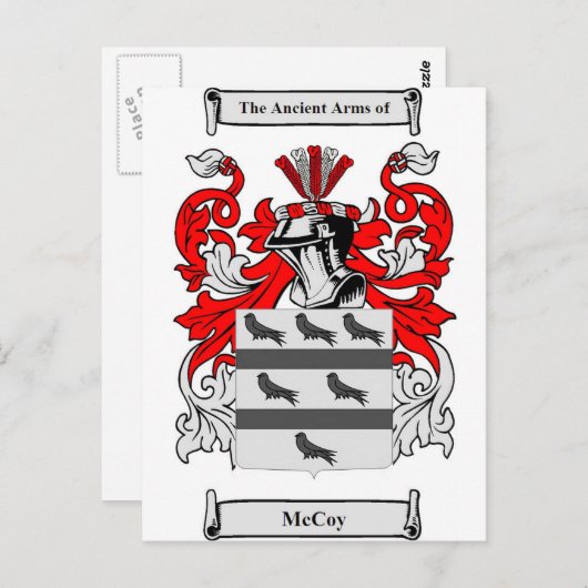Carte Postale Armoiries de McCoy (Devant / Derrière)