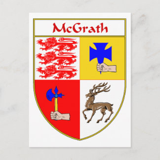 Carte Postale Armoiries de McGrath/crête de famille